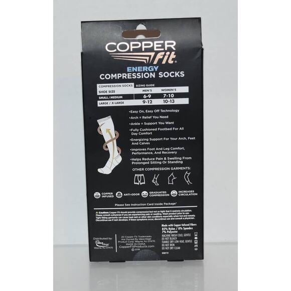 LG / XL Copper Fit Energy Compression Socks (unisex) - Picture 2 of 3